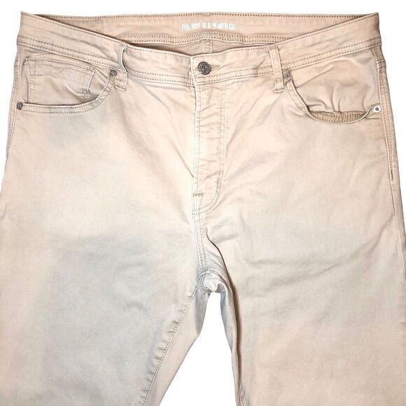 The Rising Sun Mfg Co Slim Fit Jeans in Cream Men’s 38 - Picture 2 of 12